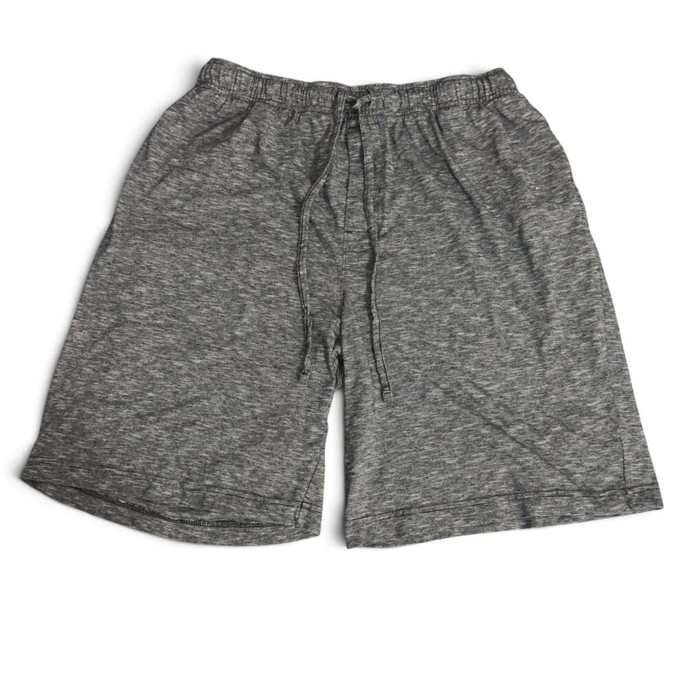 Croft & Barrow Gray Marled Knit Lounge Shorts with Drawstring